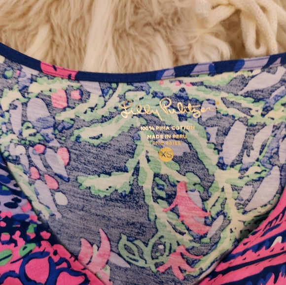 Lili pulitzer cotton dress size xs multicolor - Picture 4 of 9